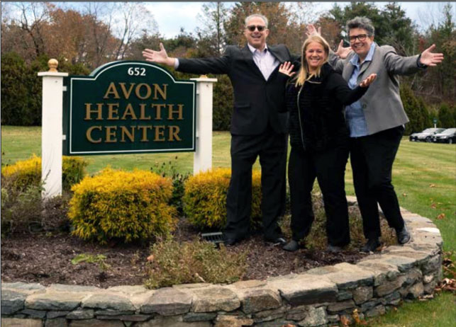 Director of operations Russell Schwartz and director of nursing services Amy Peruti with administrator Amy Pellerin